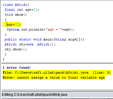 java final keyword